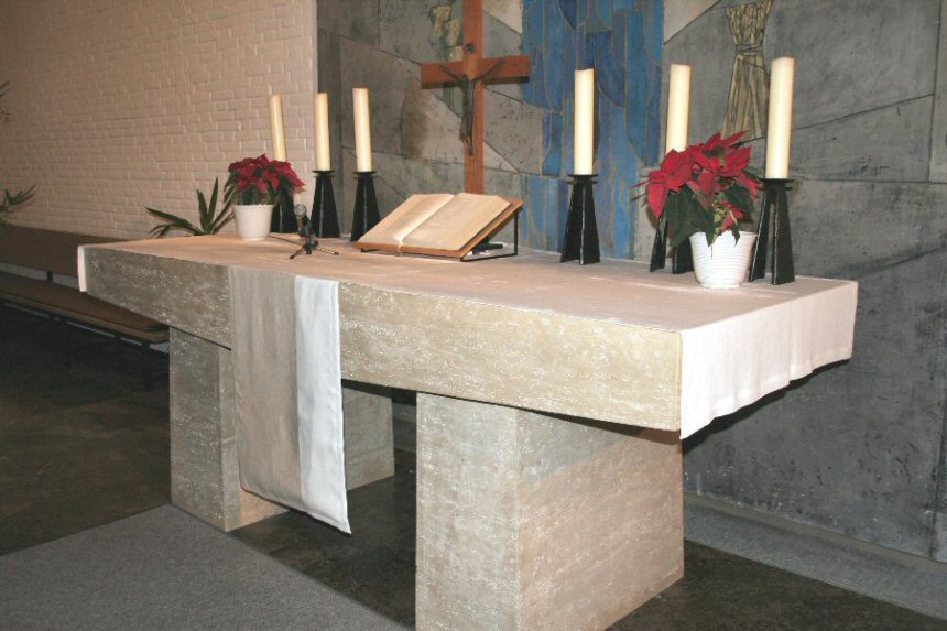 Altardecke, Leinen - Detailansicht - Nähservice Aurach